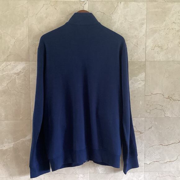 Vilebrequin Men’s Full Zip Track Jacket M Navy | Minimalist Designer Streetwear - Picture 7 of 11